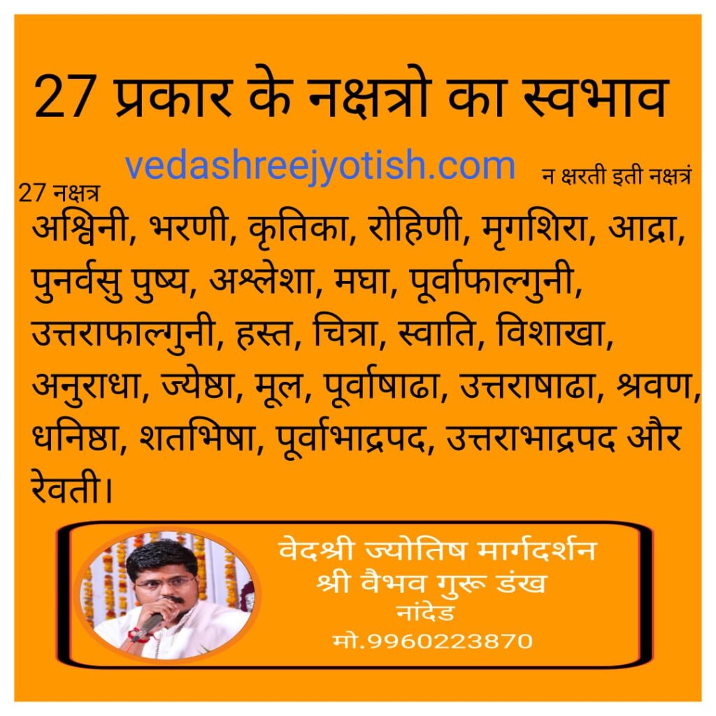 27 नक्षत्र Nakshatra