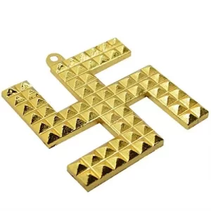 Vastu shree Copper Swastik Pyramid Door Sign for All Vastu Problems, Prosperity & Success for Vastu Dosh & Nazar Dosh Size 3 Inch