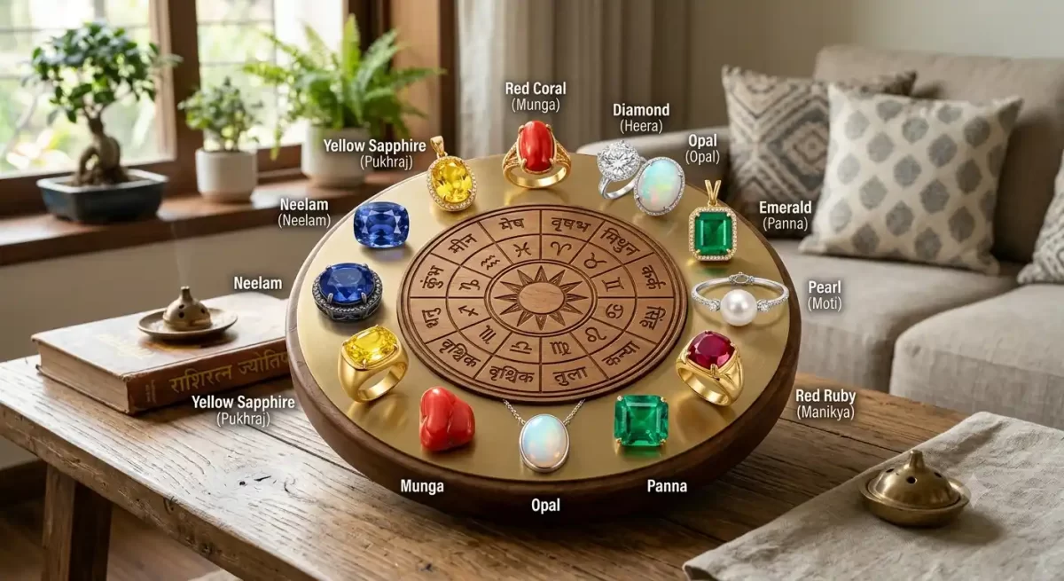 Rashi ke anusar ratna, Zodiac gemstones benefits in Hindi, Rashi ratna list.